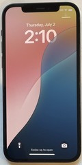 USED BLACK GSM UNLOCKED iPhone 12, 256GB A2172 MGFF3LL/A, 79% BATTERY, iOS 18.5