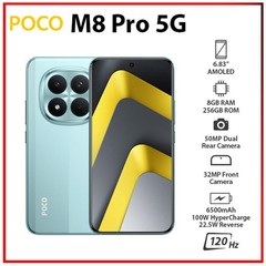 Xiaomi POCO M8 Pro 5G 8GB+256GB GREEN Dual SIM Unlocked Android Cell Phone