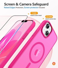 Translucent Matte Military Grade Phone Cover for iPhone 14 Plus & 15 Plus – Hot