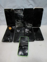 Lot of 9 Apple iPhones / Samsung/Motorola– Mixed Models For Parts or Repair J53K