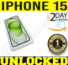 APPLE IPHONE 15 – 256GB – GREEN (FACTORY UNLOCKED) 🔋 100% BATTERY 🔋 ❖SEALED❖