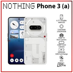 Nothing Phone 3(a) 5G WHITE 12GB+256GB Dual SIM Unlocked Android Cell Phone