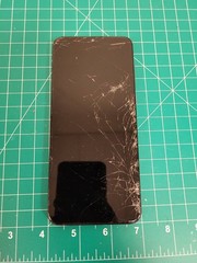 T-Mobile REVVL V+ 5G 64GB Black – Cracked Screen – For Parts or Repair – 5G