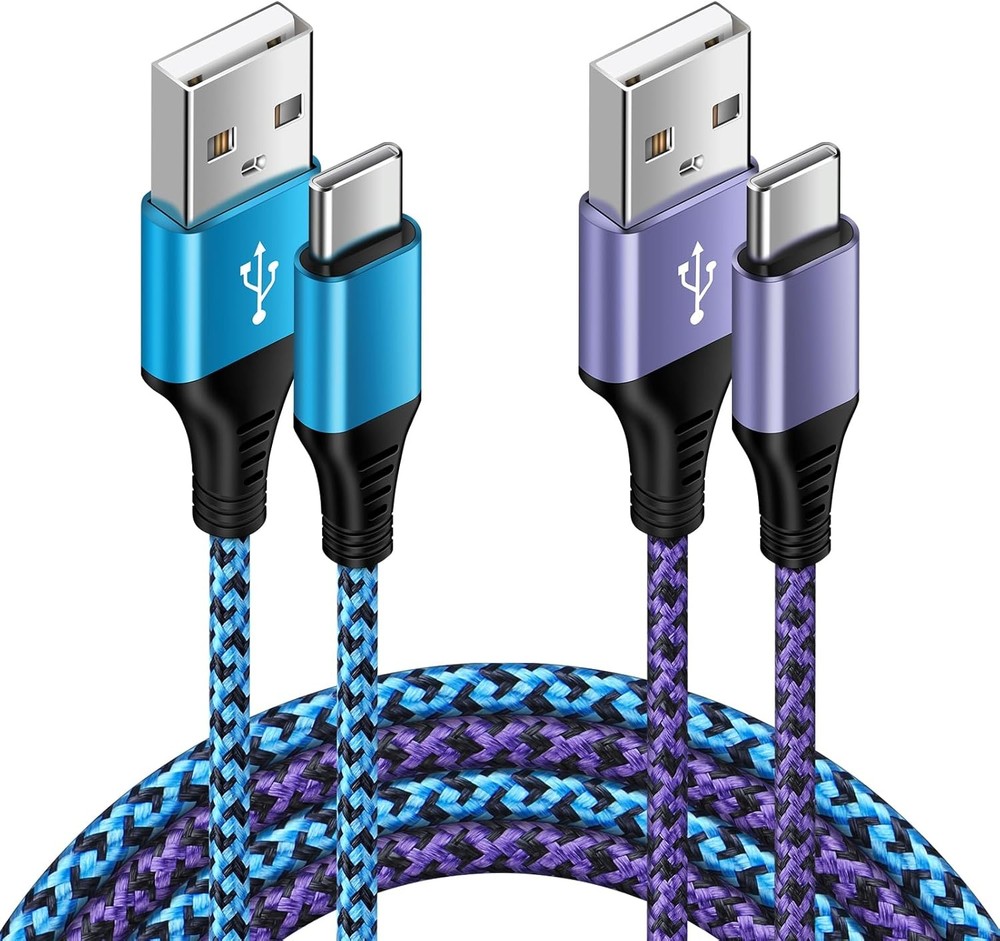 2 Pack 3.1A USB Type-C Fast Charger for Samsung Galaxy S24/S26 Ultra 6FT