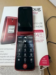 Greatcall Jitterbug Flip Phone Red 4G LTE Easy – Activation Required, READ DESC