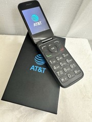 SMARTFLIP 4062R Alcatel AT&T Flip Phone 4GB Volcano Black KaiOS MicroSD