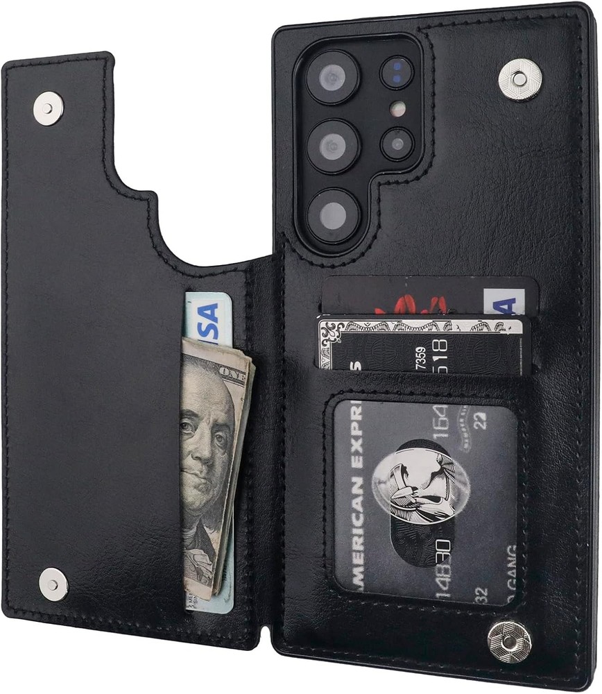 Wallet Case & Card Holder for Samsung Galaxy S23 Ultra 6.8 Inch Shockproof Cover