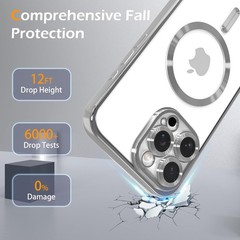 Magnetic Clear Case for iPhone 14 Pro Max with Camera Lens Protection