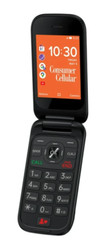 New Sealed Consumer Cellular Iris Flip Phone (8GB) 5.0MP Camera 4G LTE- Black