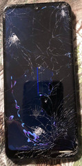 [BROKEN] LG K51 32GB Black (Unknown) Cracked Glass Fast Ship BAD LCD