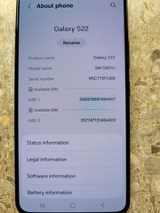 Samsung Galaxy S22 5G SM-S901U – 128GB Phantom Black (tmobile) – Fair Condition