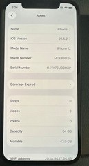 Apple iPhone 12 64GB Black A2172 MGFL3LL/A