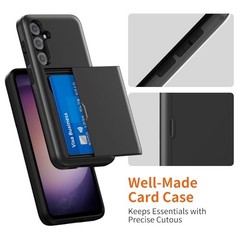 Samsung Galaxy S23 FE Wallet Case Card Holder 6.4in Dual Layer Shockproof Slide