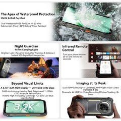 Blackview XPLORE 2 Projector 5G Rugged Phone Android 15 Mobile Waterproof Unlock