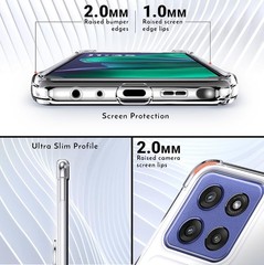 Minimalist Wallet Case for Moto G Stylus 5G 2025, Clear with Card Holder & Stand