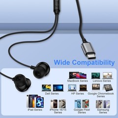 USB C Samsung Headphones Wired Earbuds for Samsung Galaxy A16 A36 5G A56 A15 A14