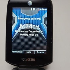 Kyocera DuraXE 8GB Black AT&T GSM Rugged Flip Phone WORKING