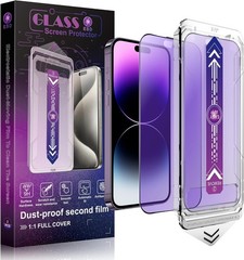 2PCS Anti Blue Light Matte Screen Protector for iPhone 16 Plus 6.7 Inch Auto Dus