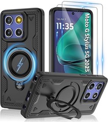 FOR Moto G Stylus 5G 2025 Magnetic Case, Screen Protector Military Grade Rugged