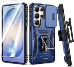For Samsung Galaxy S26 Ultra Case with Slide Camera Protector & Belt Clip Cover