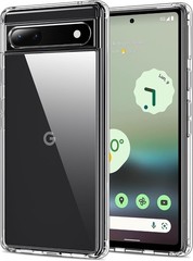 for Google Pixel 6A Case, Transparent Hard Back Phone Cover, Drop Protection, An