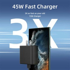 45W Power Adapter FAST Charger 6ft Type-C Charging For Samsung Galaxy S22 S21 +