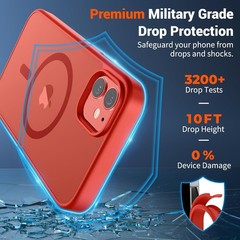 Magnetic for iPhone 12 Mini Case & iPhone 13 Mini Case Slim Translucent Matte Co
