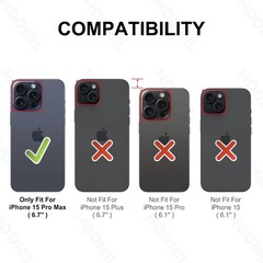 Case for iPhone 15 Pro Max 6.7-Inch, Anti-Yellowing, Drop Protection, Transparen