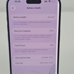 Broken Unlocked Apple iPhone 15 Pro Max 256GB 26.3 MU693LL/A Cracked