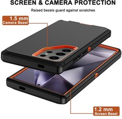 Samsung Galaxy S24 Ultra Case with Belt Clip Holster, 2X Screen Protector, Rugge