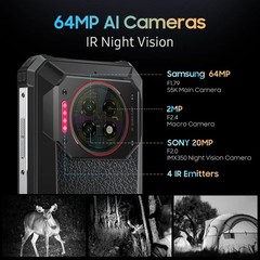 Rugged Phone Oukitel WP19 Pro Helio G99 22000mAh 8GB+256GB 64MP Camera 120Hz 33W