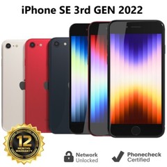 Apple iPhone SE 3rd Gen. – A2595 – 64GB| 128GB | 256GB – (Unlocked) – Excellent