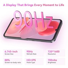 Cubot A30, Android 14 Smartphone , 16GB (6GB+10GB Extend) RAM+128GB ROM, 90Hz 6