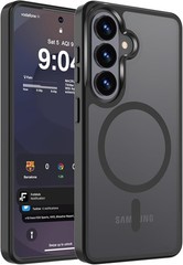 Black Magnetic Matte Slim Case for Samsung Galaxy S26+ Plus 6.7-Inch, Translucen