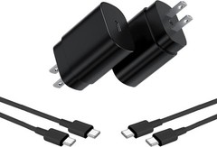 2-Pack 25W USB-C Fast Wall Charger for Samsung S25/S24/S23/S22/S21 Ultra