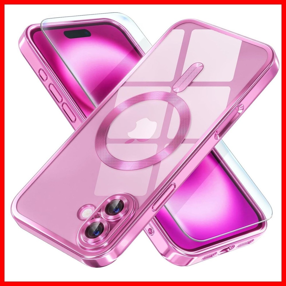 For iPhone 16 Plus Case With Military Grade Drop Proof Protective Cover Hot Pink