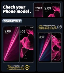 4 Pack Tempered Glass Screen Protectors for T-Mobile REVVL 6 5G 6.52″ Anti-Scrat