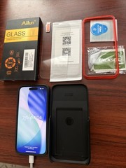 iPhone 15 128GB Unlocked Black With Glass Screen Protectors And Belt Holster