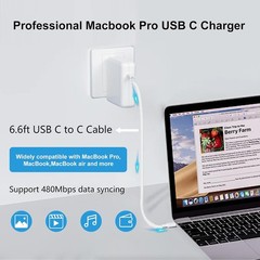 96W USB-C Fast Charger Adapter for MacBook Air 13″ & MacBook Pro 16″ 6.6ft