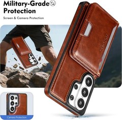 2 in 1 Detachable Magnetic Samsung Galaxy S26 Ultra Wallet Holder, PU Leather Fl