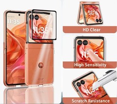 Motorola Razr Ultra 2025 Case Clear, Thin Slim Hard PC Anti-Yellowing Shockproof