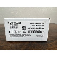 UMIDIGI A15T Space Black 128GB 16GB RAM NFC Android Smartphone PA2310GBB NEW