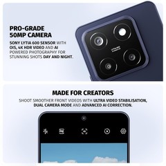 Wobble One 5G 8GB 256GB 50MP Epic Front Camera Dual 4K HDR Unlocked Global Blue