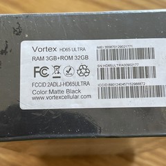 Vortex HD65 Ultra Matte Black New Sealed 32GB ROM 3 GB RAM