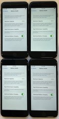 FOUR USED GSM UNLOCKED APPLE iPhone 7, 32GB A1660 MQTV2LL/A PHONES, 100% BATTERY