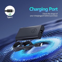 65W USB-C Laptop Charger for Dell Latitude Chromebook 3100 9250 9360 9365 9370