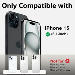 Heavy Duty Shockproof Wallet Case for iPhone 15 with Card Holder [Max 5 Cards]