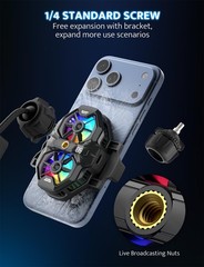 darkFlash Dual Core Phone Cooler with Clip, Cell Phone Fan with Screw, Phone …