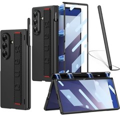 Carbon Fiber Strap for Samsung Galaxy Z Fold 7 Case with S Pen Holder & Stylus
