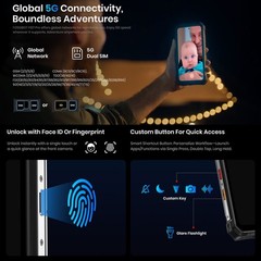 FOSSiBOT F107 PRO 5G Rugged Phone Android 15 Starlight Night Vision 28000mAh NFC